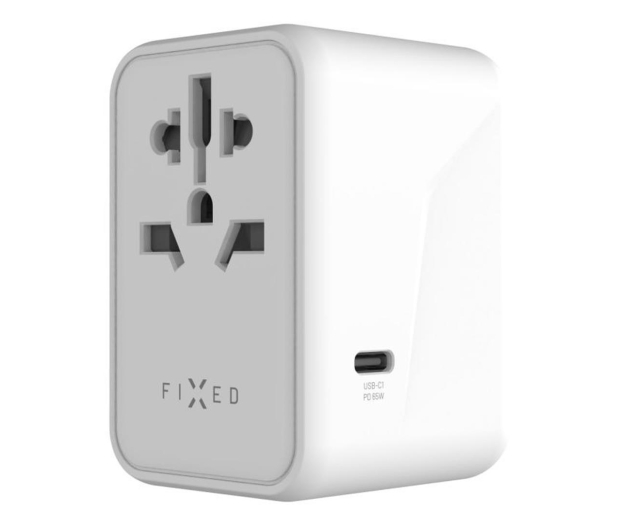 FIXED Voyager World Adapter 3xUSB-C/2xUSB GaN 65W biały FIXCT65-3C2A-WH - 1249177 - zdjęcie 2